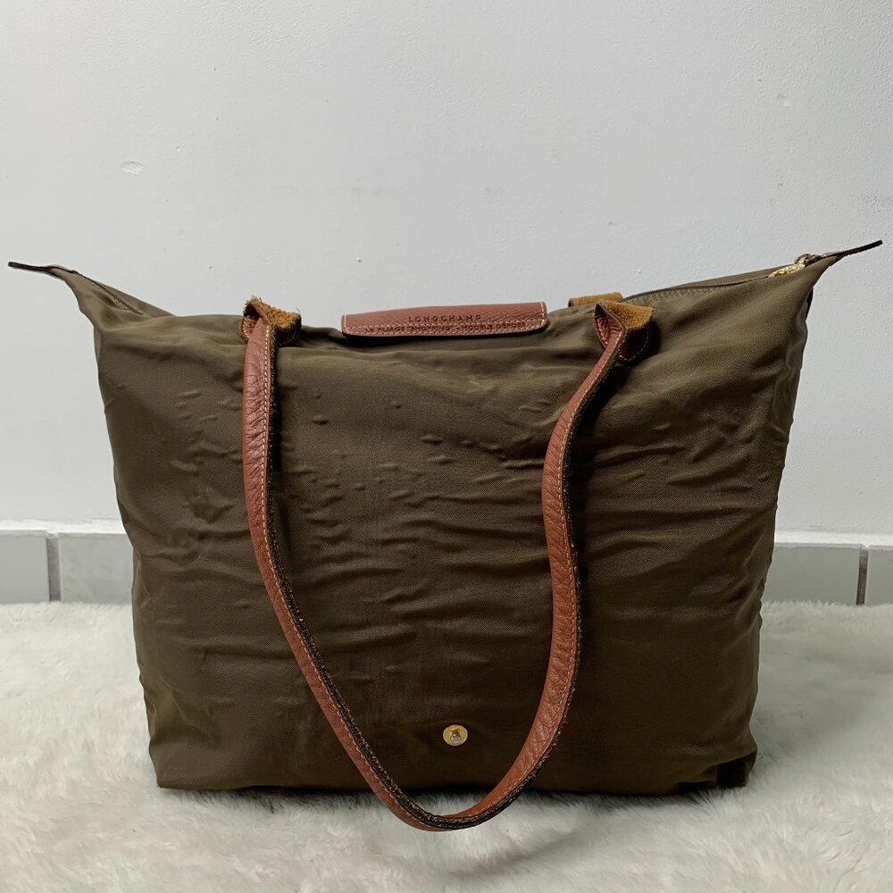 Longchamp Le Pliage Shopping Modele Depose Tote Bag Tan Brown - Picture 6 of 8